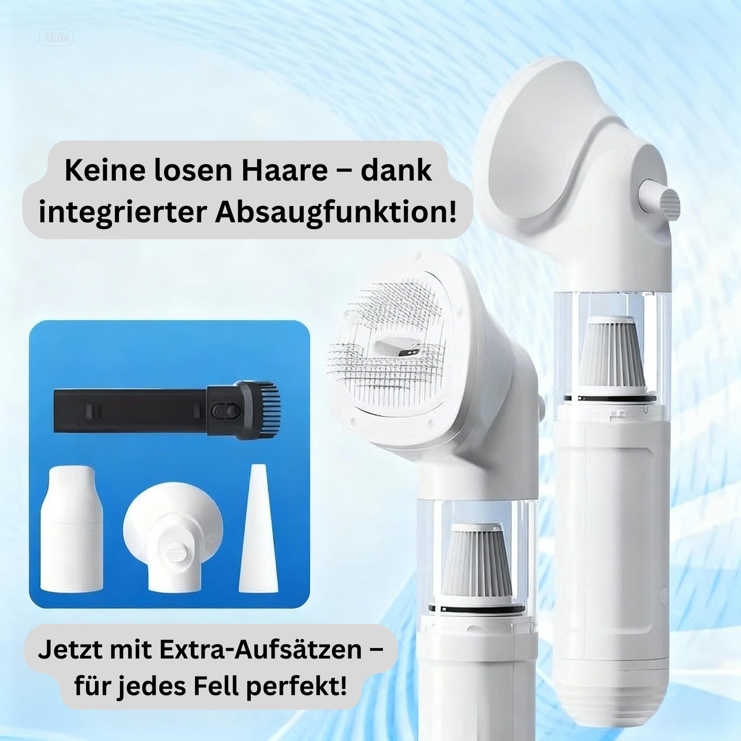 HairHero – Der 2-in-1 Haustier-Felltrockner für stressfreie Fellpflege + gratis E-Book